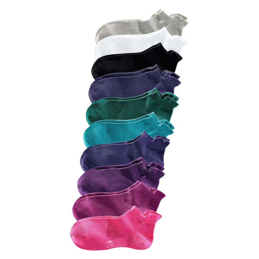 KangaROOS Sneakersocken, (Packung, 10 Paar), mit erhöhtem Bündchen