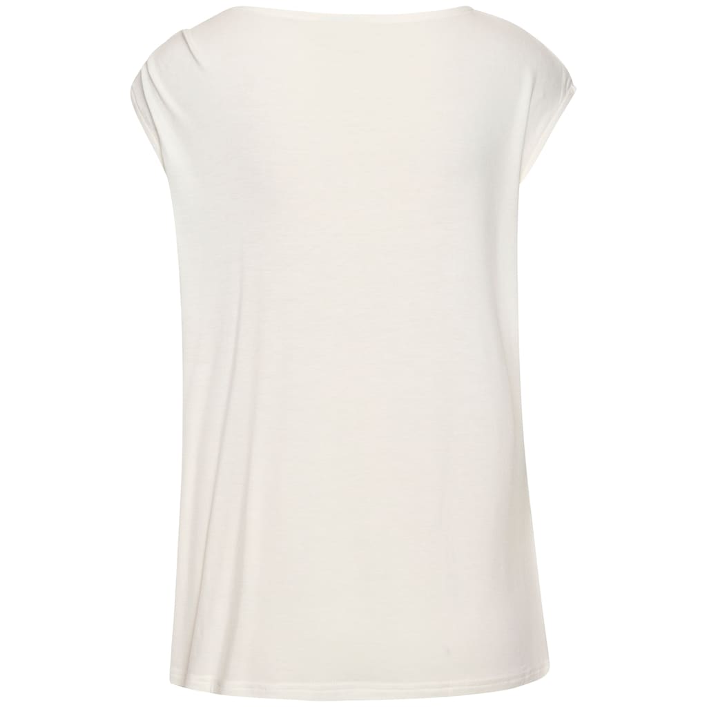 Vivance Kurzarmshirt, mit Zierschnalle, Sommertop, casual