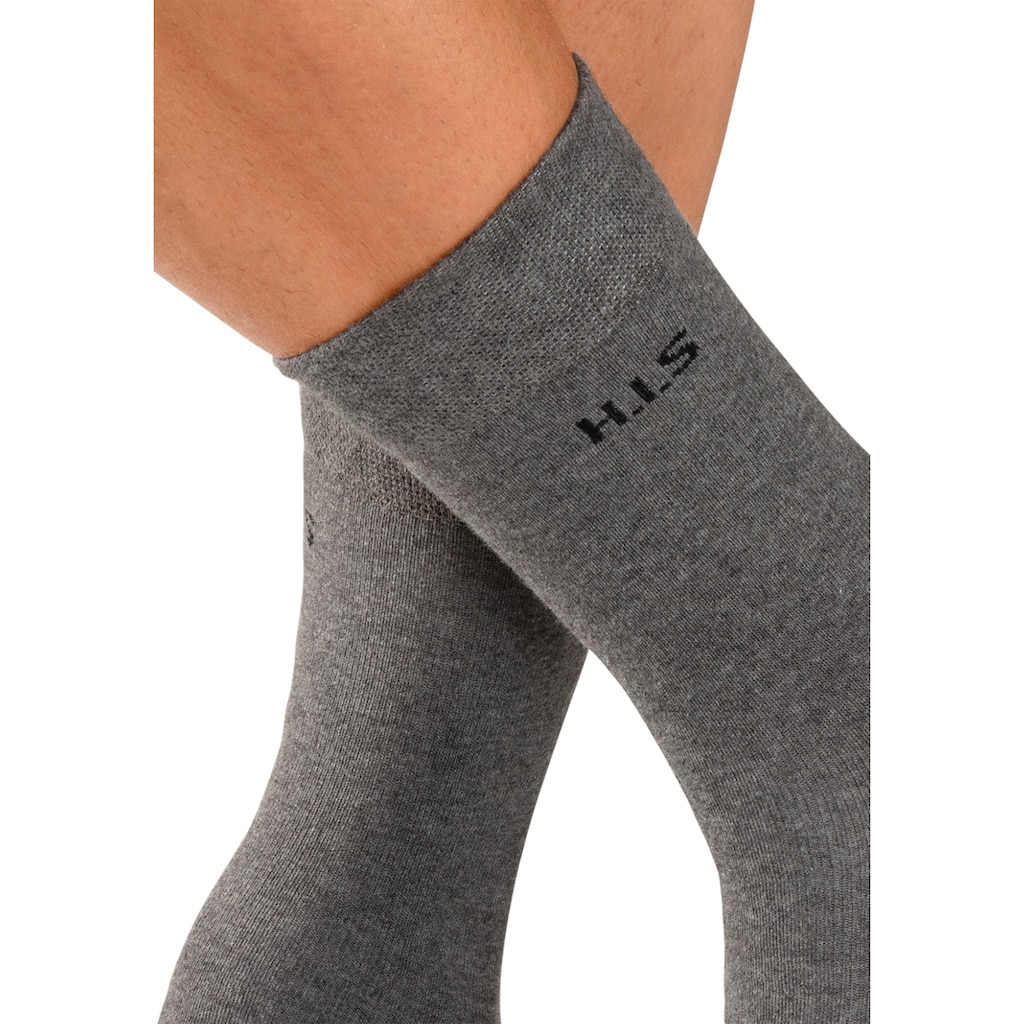 H.I.S Socken, (Packung, 4 Paar), mit druckfreiem Bündchen