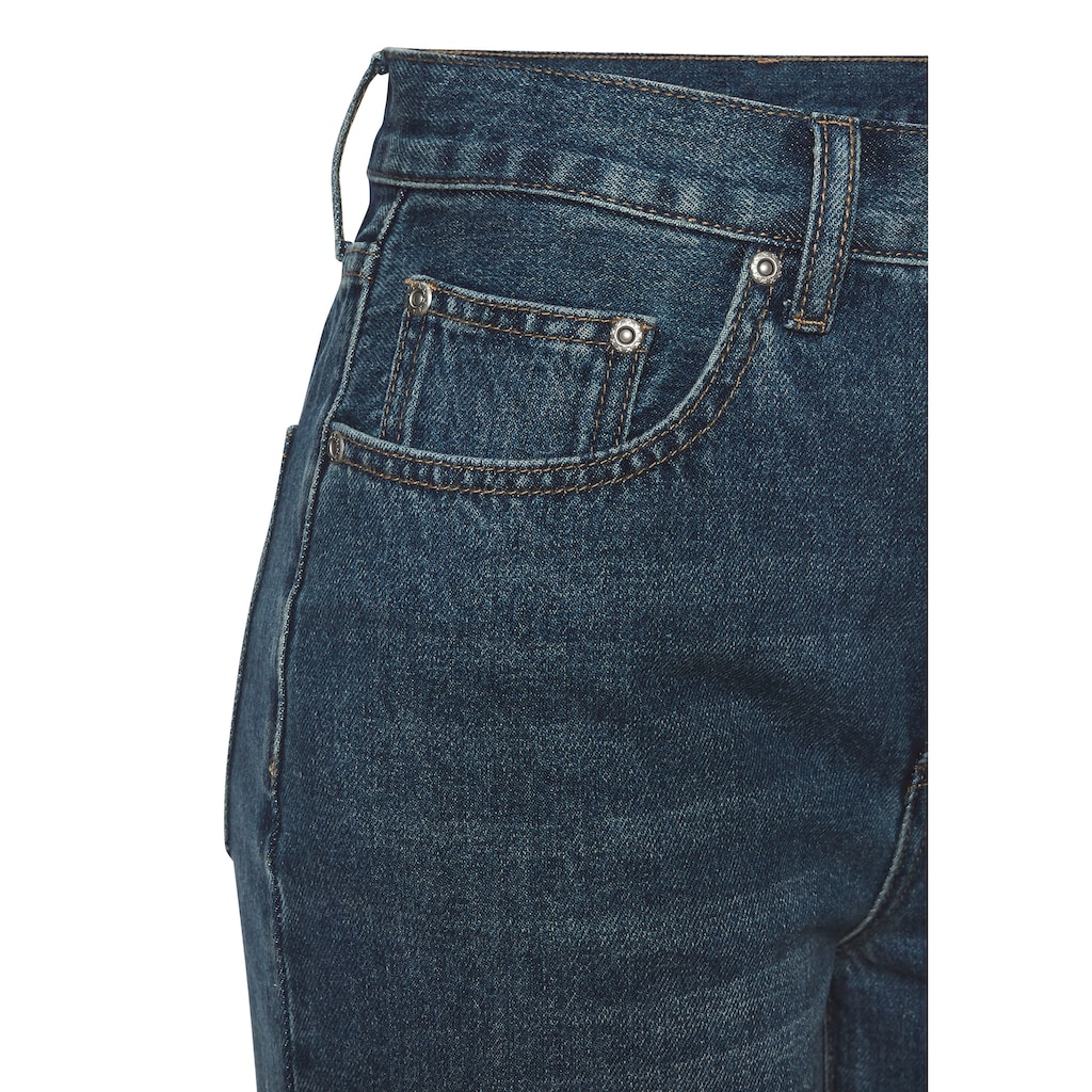 LASCANA Weite Jeans, mit hohem Bund und 5-Pocket-Style, Wide-Leg Jeans
