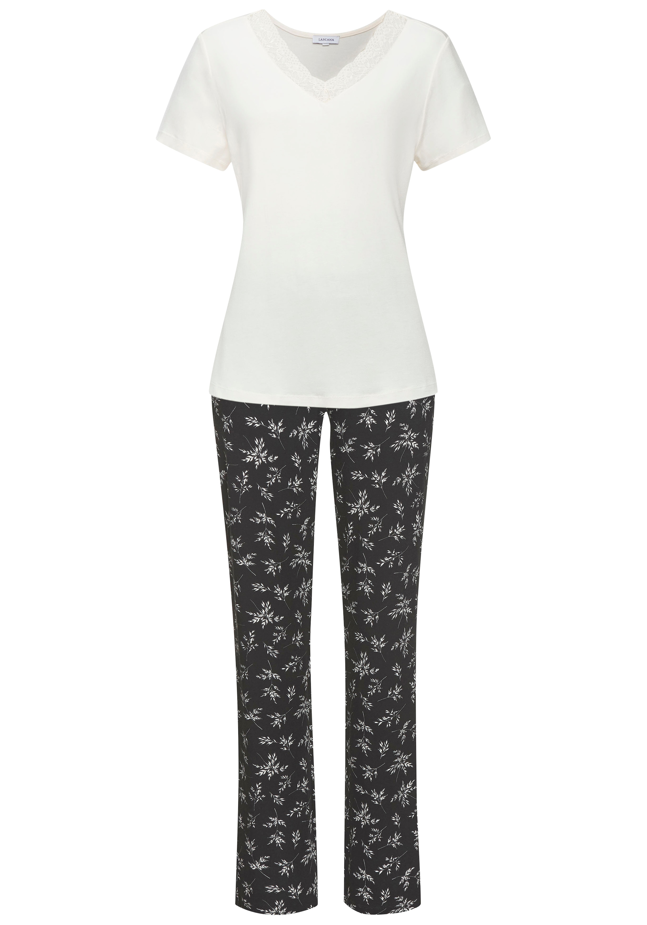 Vivance Dreams Pyjama, (Set, 2 tlg.), mit süssem Blumen-Print