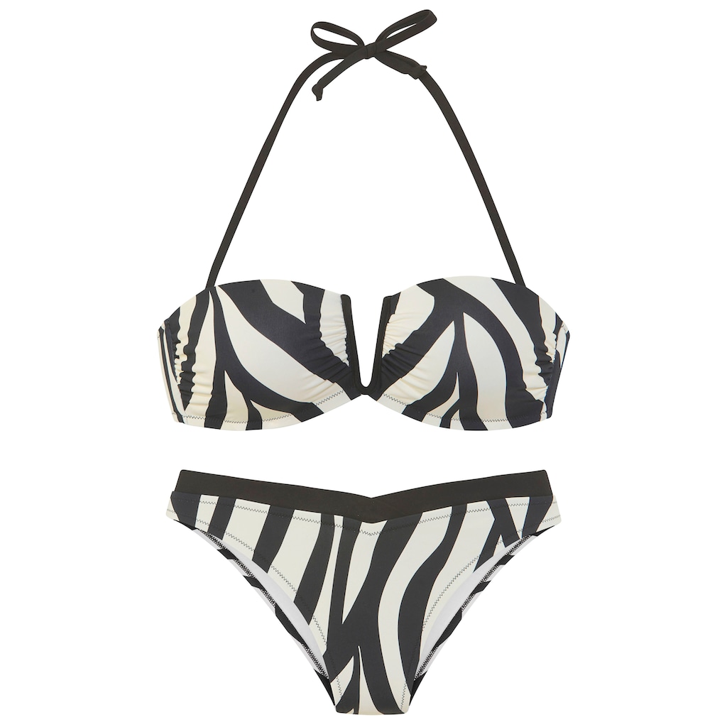 French Connection Bandeau-Bikini »Louise«, V-förmige Schnalle zwischen den Cups