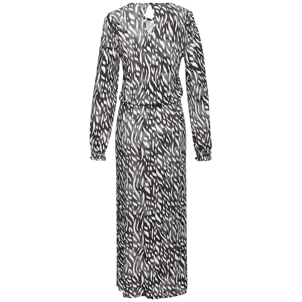 LASCANA Maxikleid, mit seitlichem Schlitz, Jerseykleid im Alloverprint