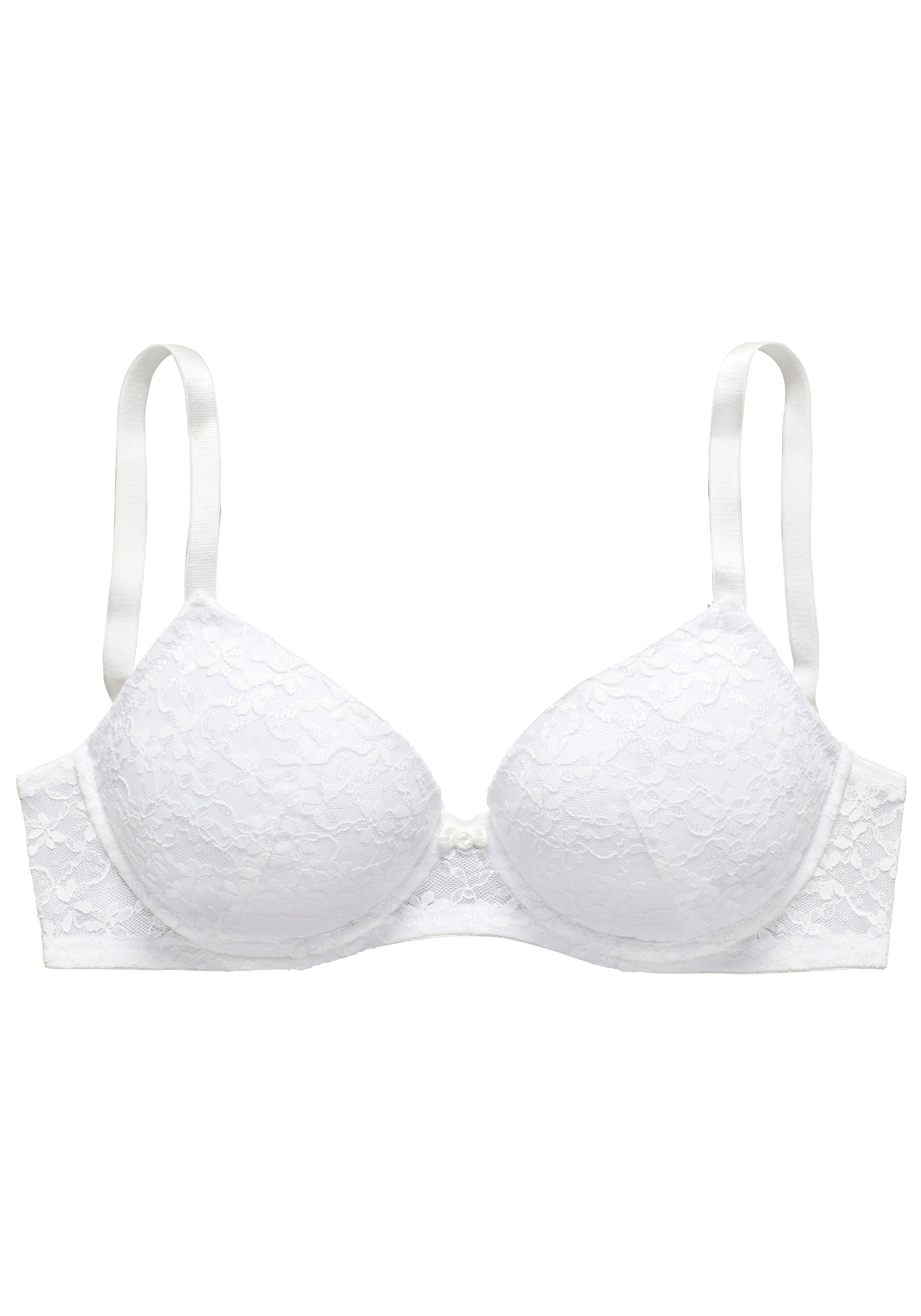 Vivance Push-up-BH, mit Bügel aus zarter Spitze in blumiger Optik, sexy Dessous