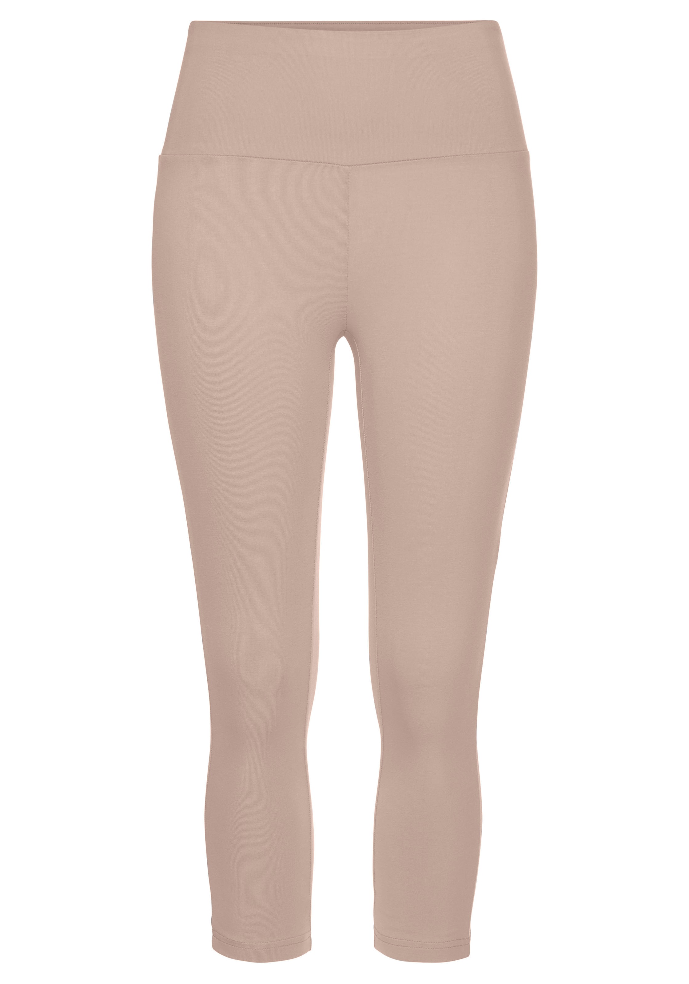 LASCANA Caprileggings mit breitem weichem Bündchen, Loungewear