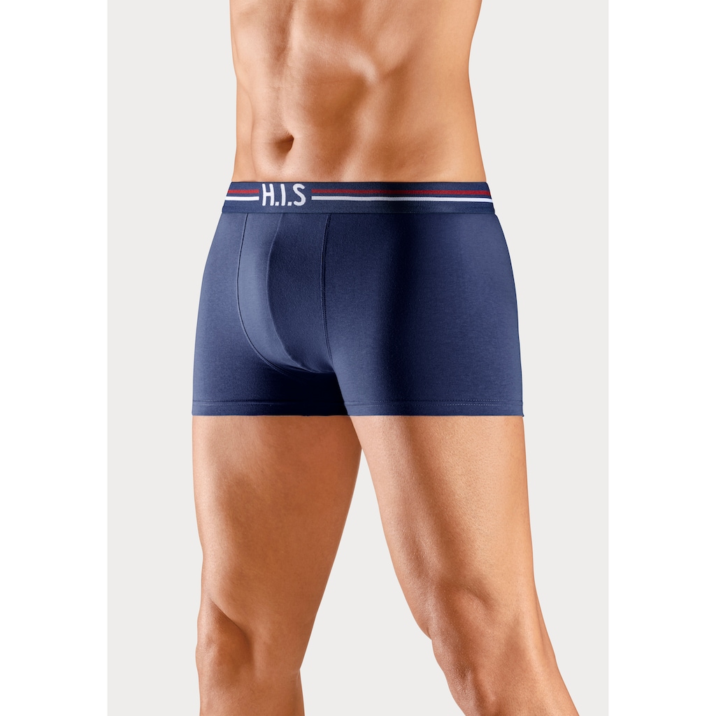H.I.S Boxer »Boxershorts für Herren«, (Packung, 5 St.), mit Streifen und Markenlogo im Bund
