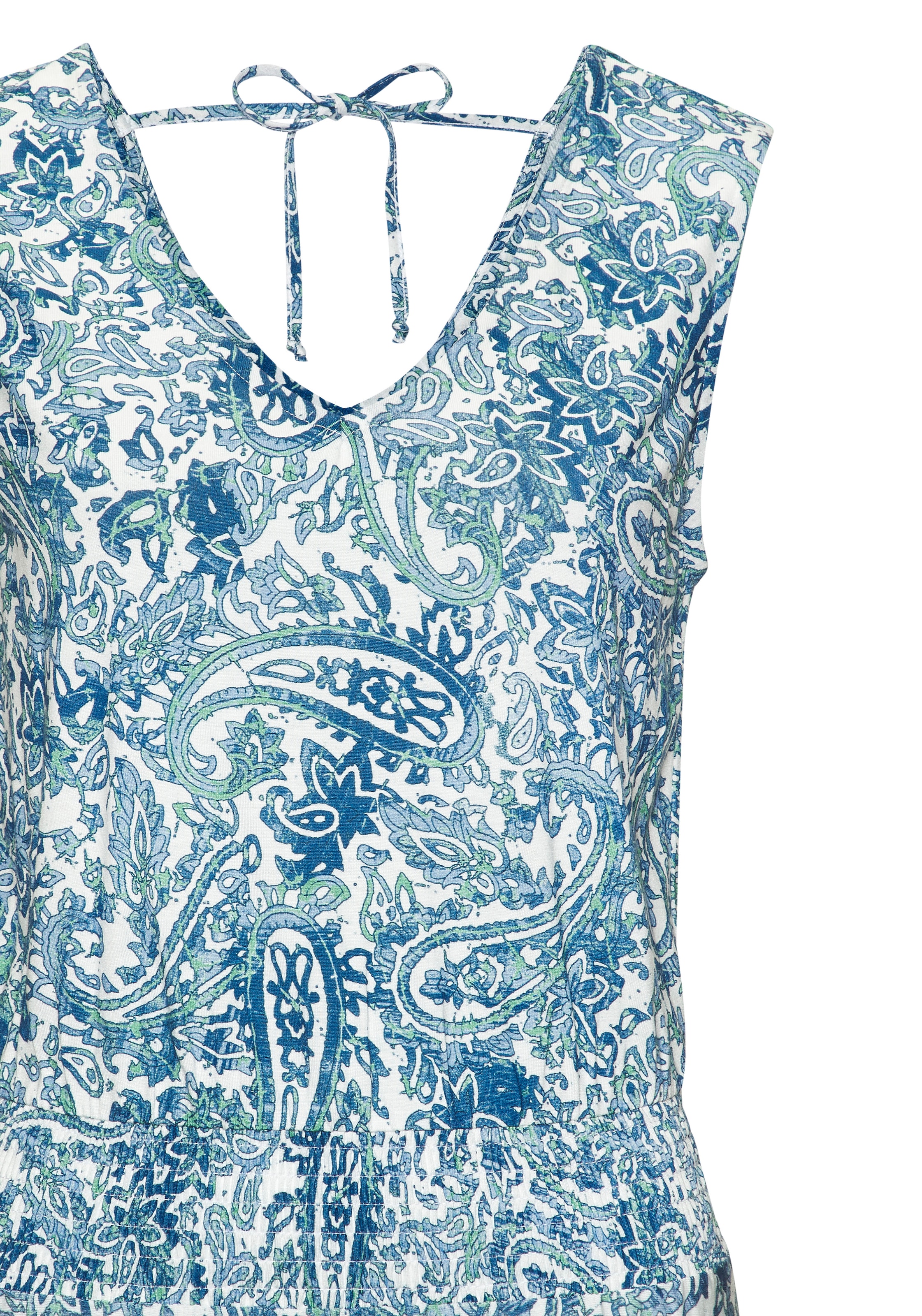 Buffalo Maxi robe Sans poches avec imprimé paisley, robe d'été, robe à volant