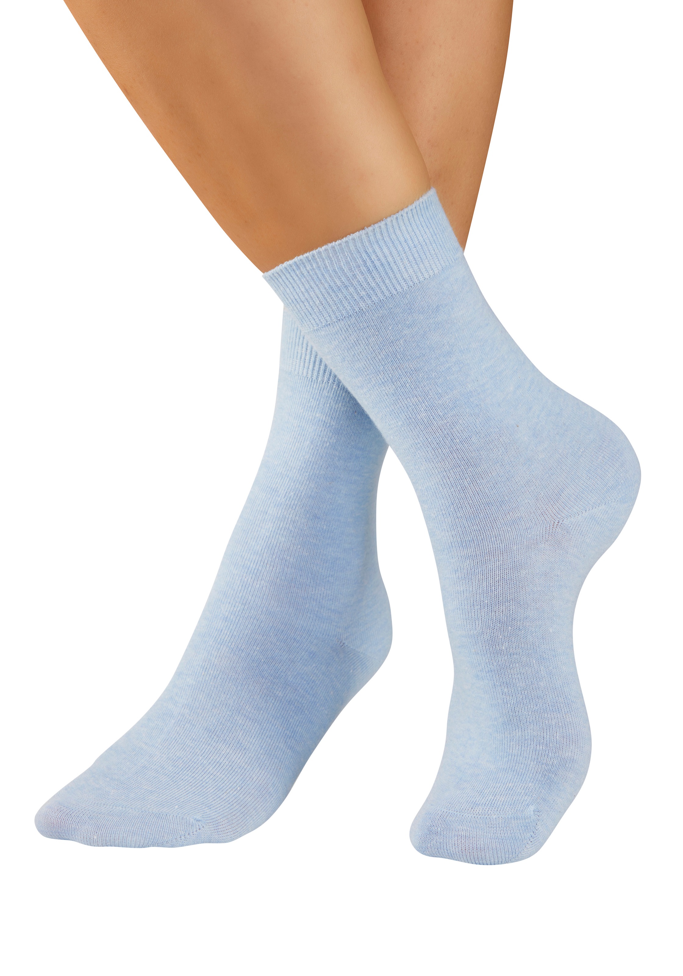 H.I.S Chaussettes basiques »Damensocken, frische melierte Farben; casual« Paquet, 20 Couple tlg. Chaussettes de tous les jours en gros paquet