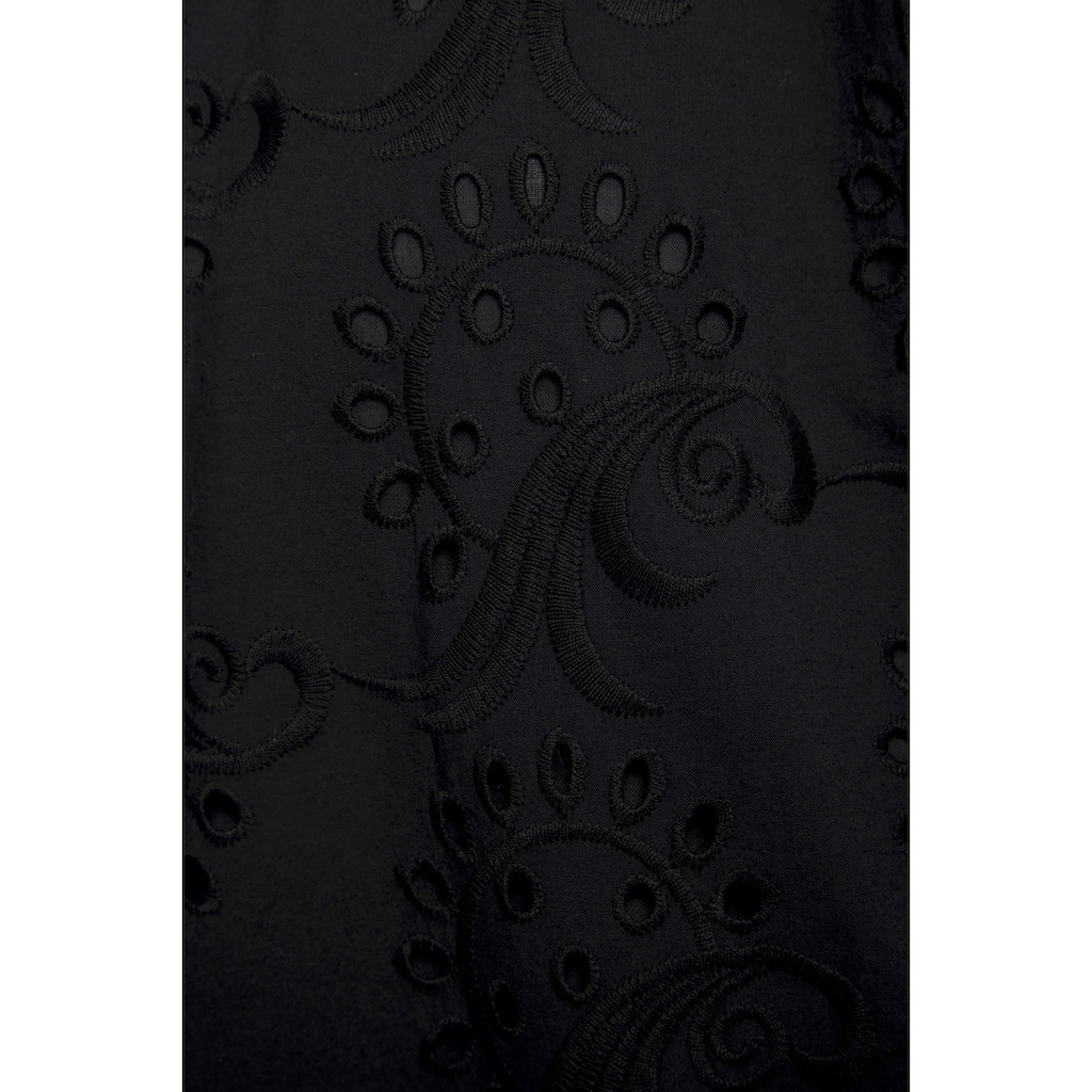 LASCANA Midikleid, mit sommerlicher Lochstickerei