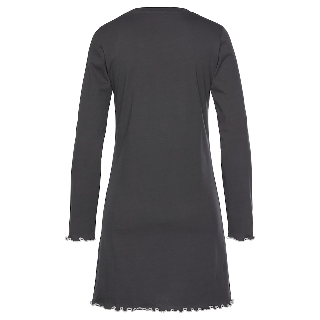 LASCANA Sleepshirt, mit Wellensaum