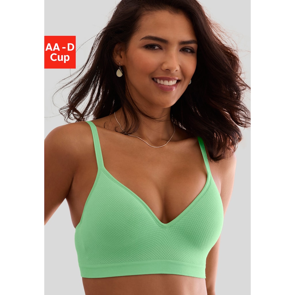 LASCANA Push-up-BH »COMFY BRA«, ohne Bügel aus weicher Baumwollqualität, Basic Dessous