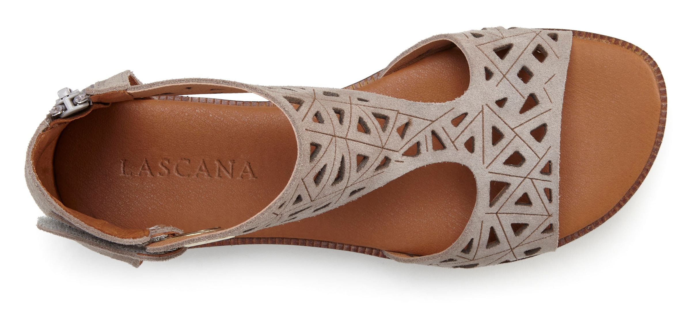 LASCANA Sandale »Sommerschuh«, Sandalette, Sommerschuh aus hochwertigem Leder mit Cut-Outs
