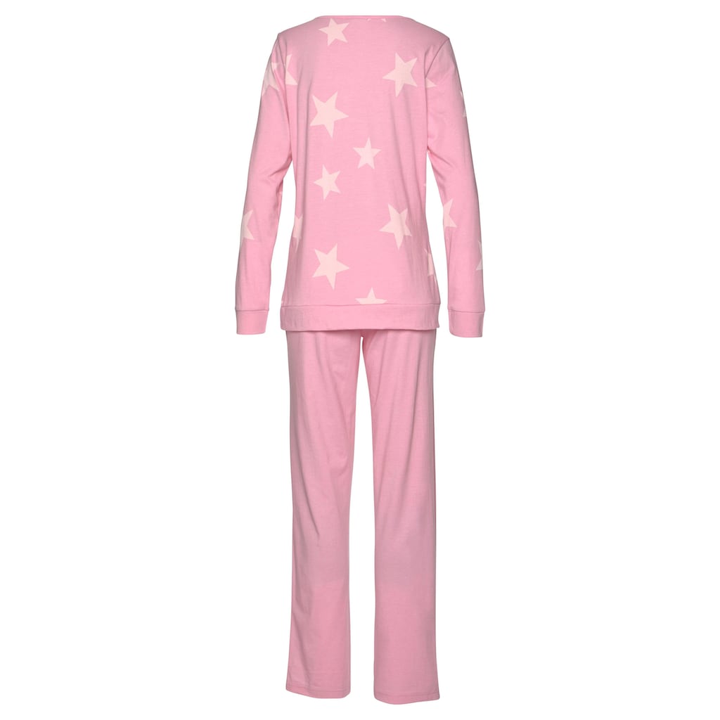 Arizona Pyjama, (4 tlg., 2 Stück), in melierter Optik