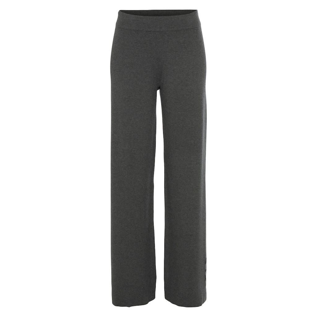 Elbsand Strickhose, mit weitem Bein und eingestricktem Logo, Loungewear