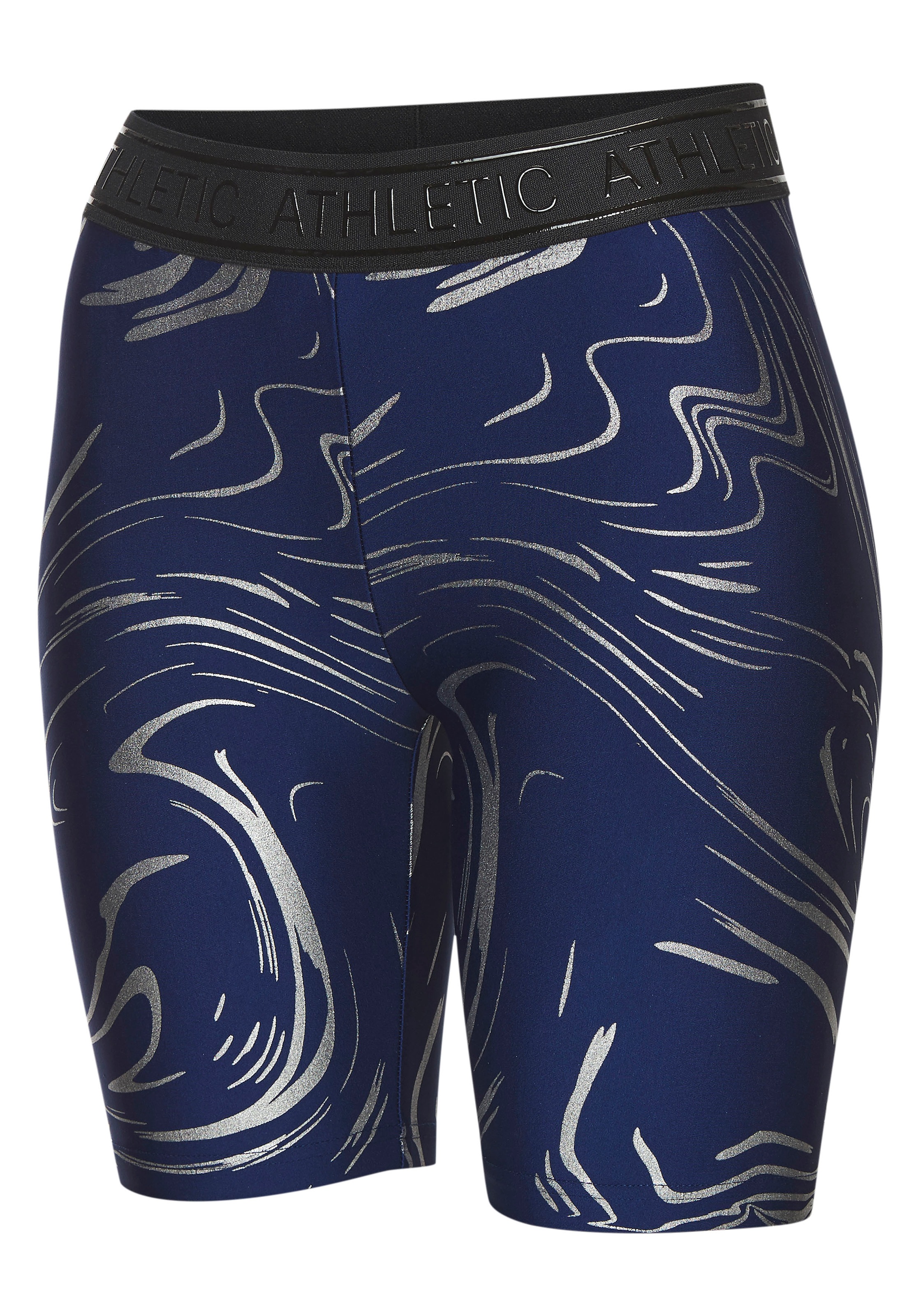 LASCANA ACTIVE Funktionsshorts, mit glänzendem 3D Schriftzug auf dem Bund