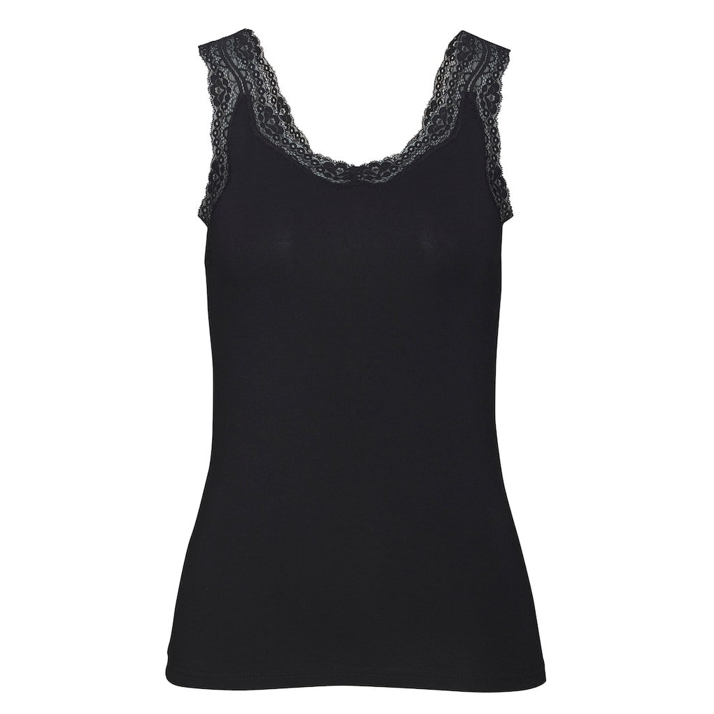 Vivance Unterhemd, (2er-Pack), aus elastischer Baumwolle, Tanktop, Unterziehshirt