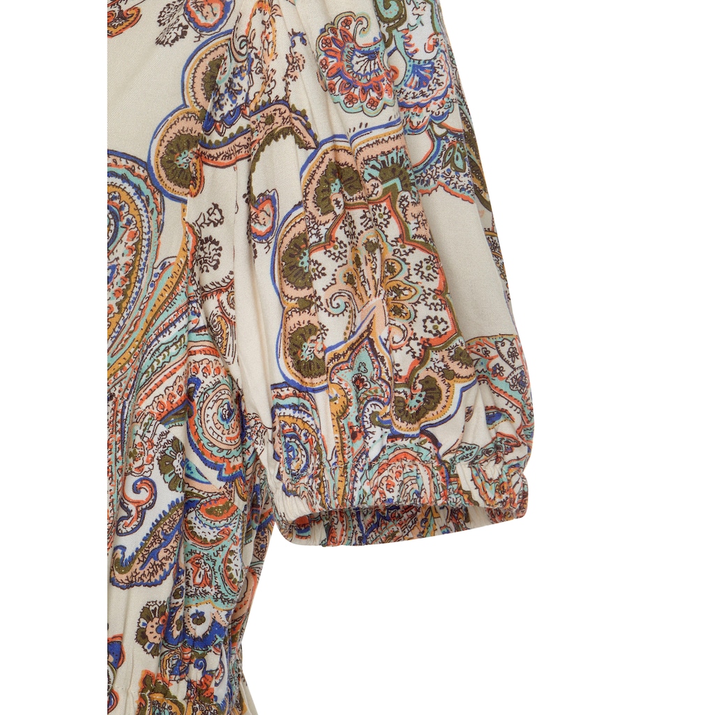 Vivance Maxikleid, aus gewebter Viskose, Paisleyprint, Druckkleid, Volants