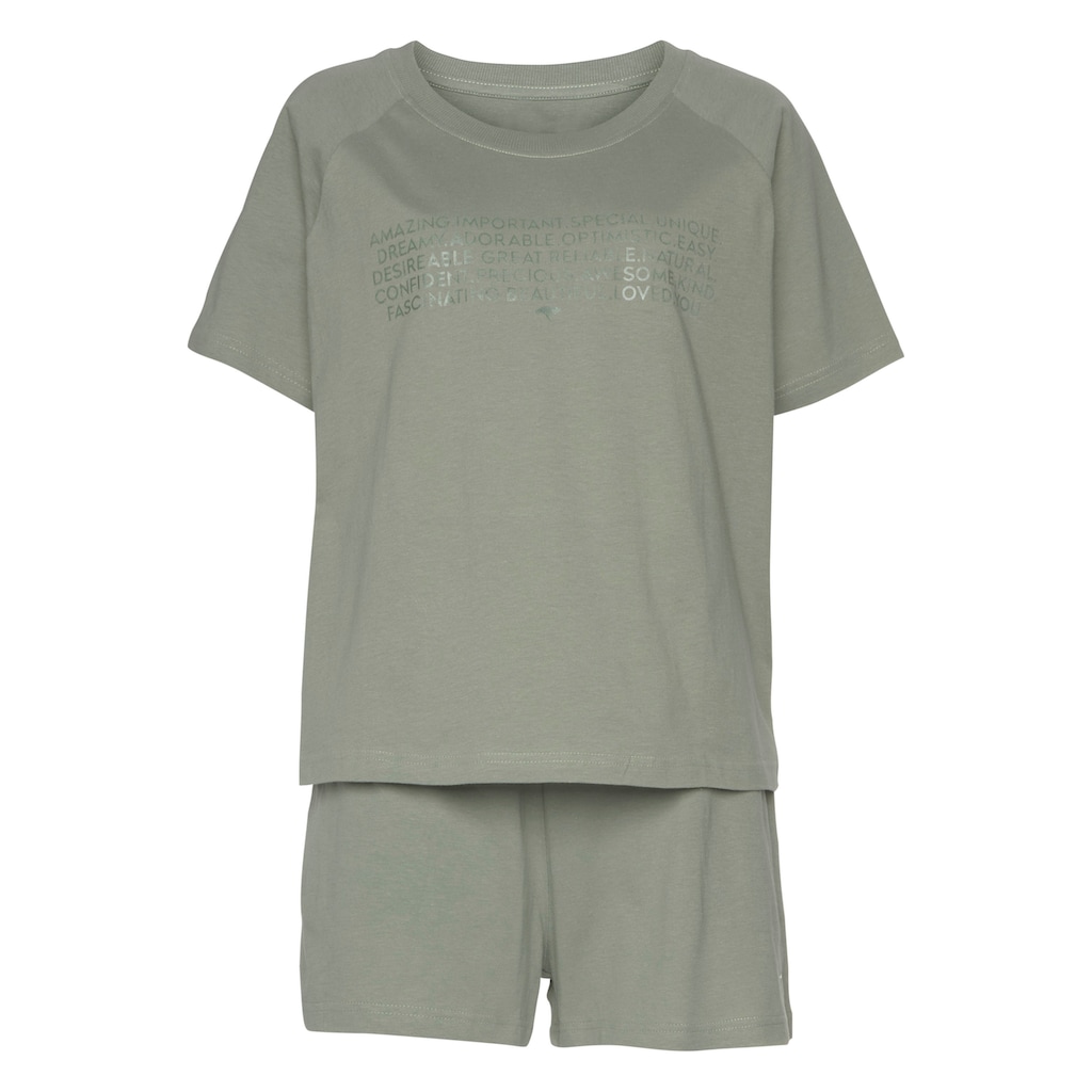 KangaROOS Shorty, (2 tlg.), mit Slogan-Frontdruck