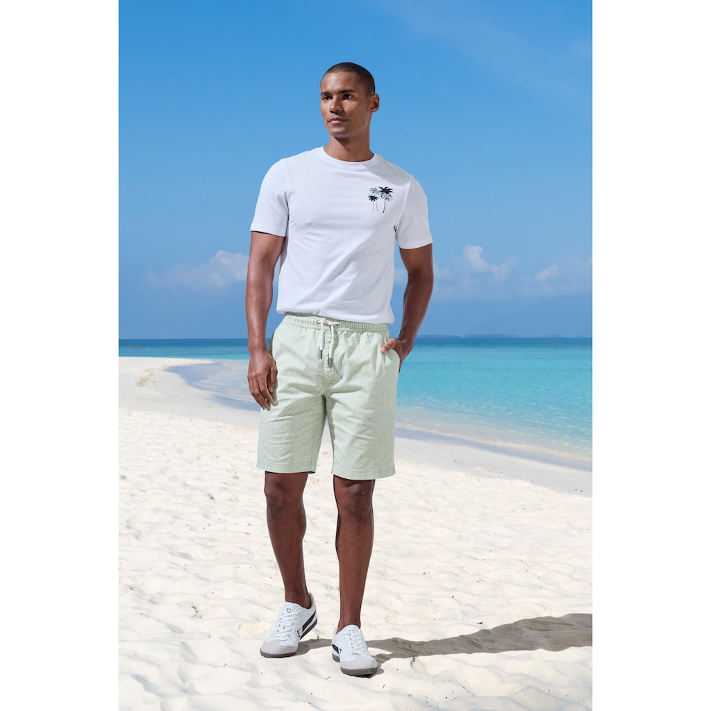 Beachtime T-Shirt »mit grossem Rückenprint«, Regular-Fit, mit Print vorn und hinten