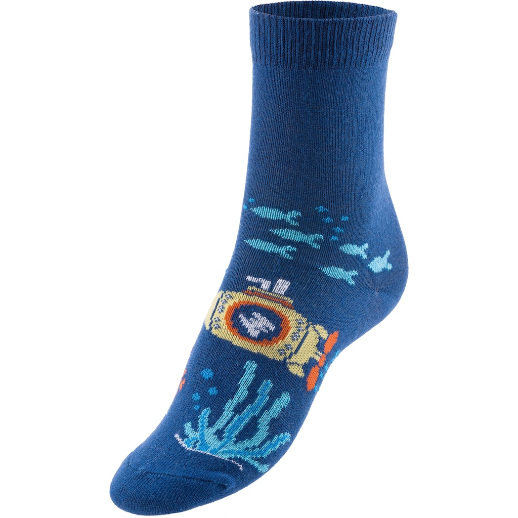 Arizona Socken, (Packung, 5 Paar), mit Meeresmotiven