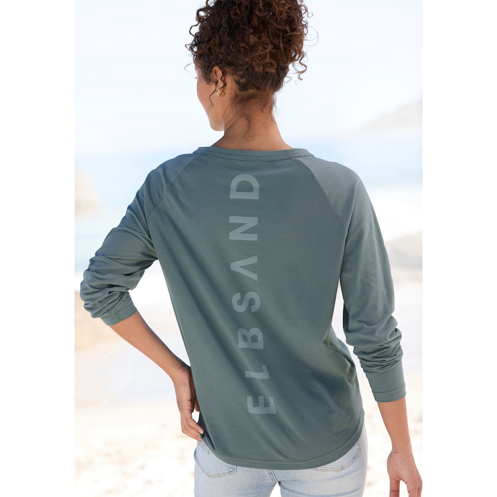 Elbsand Longsleeve »Tinna«, mit Logodruck hinten, Langarmshirt aus Baumwoll-Mix, sportlich-casual