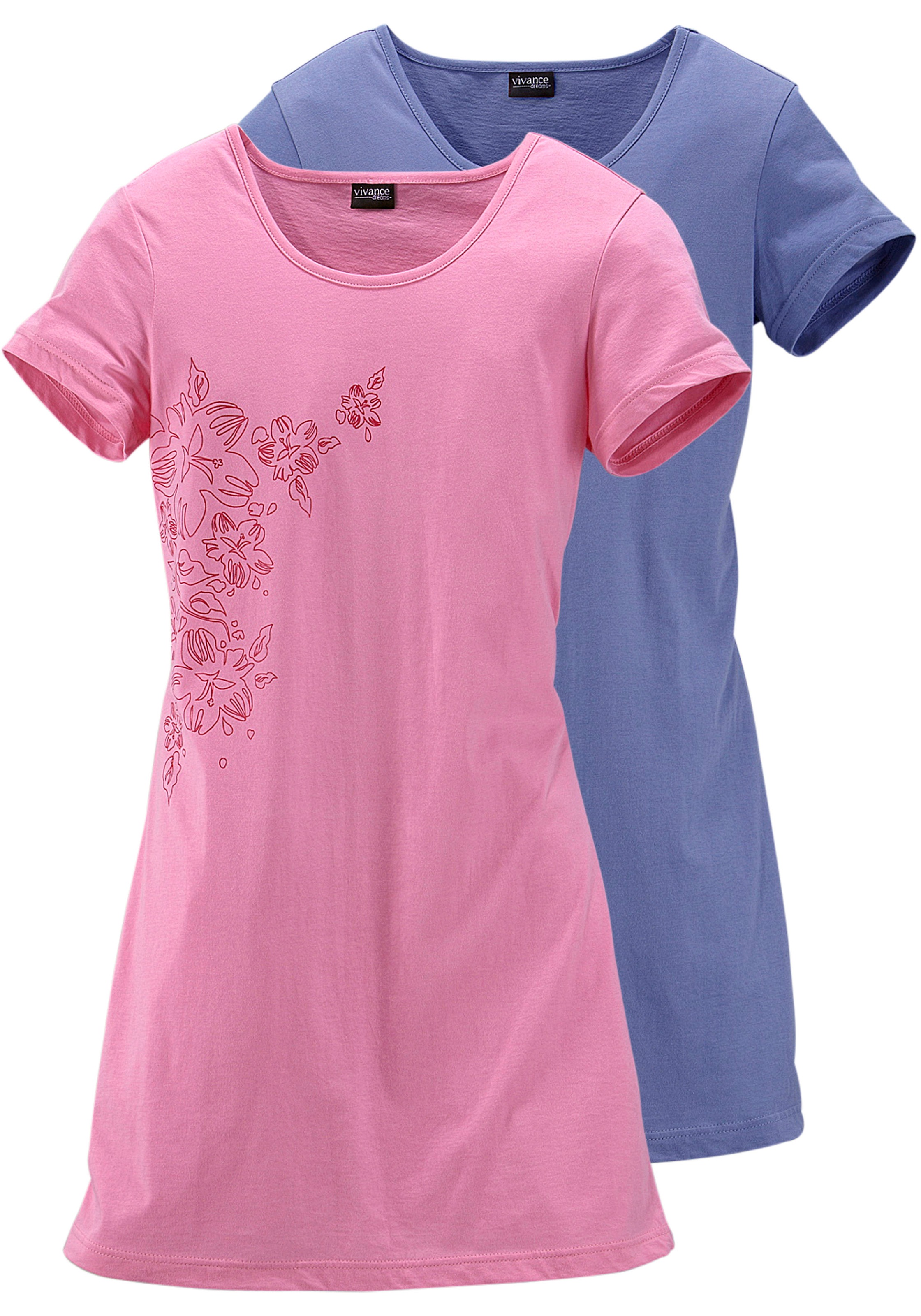 Vivance Dreams Nachthemd 2er-Pack, mit Blumenprint