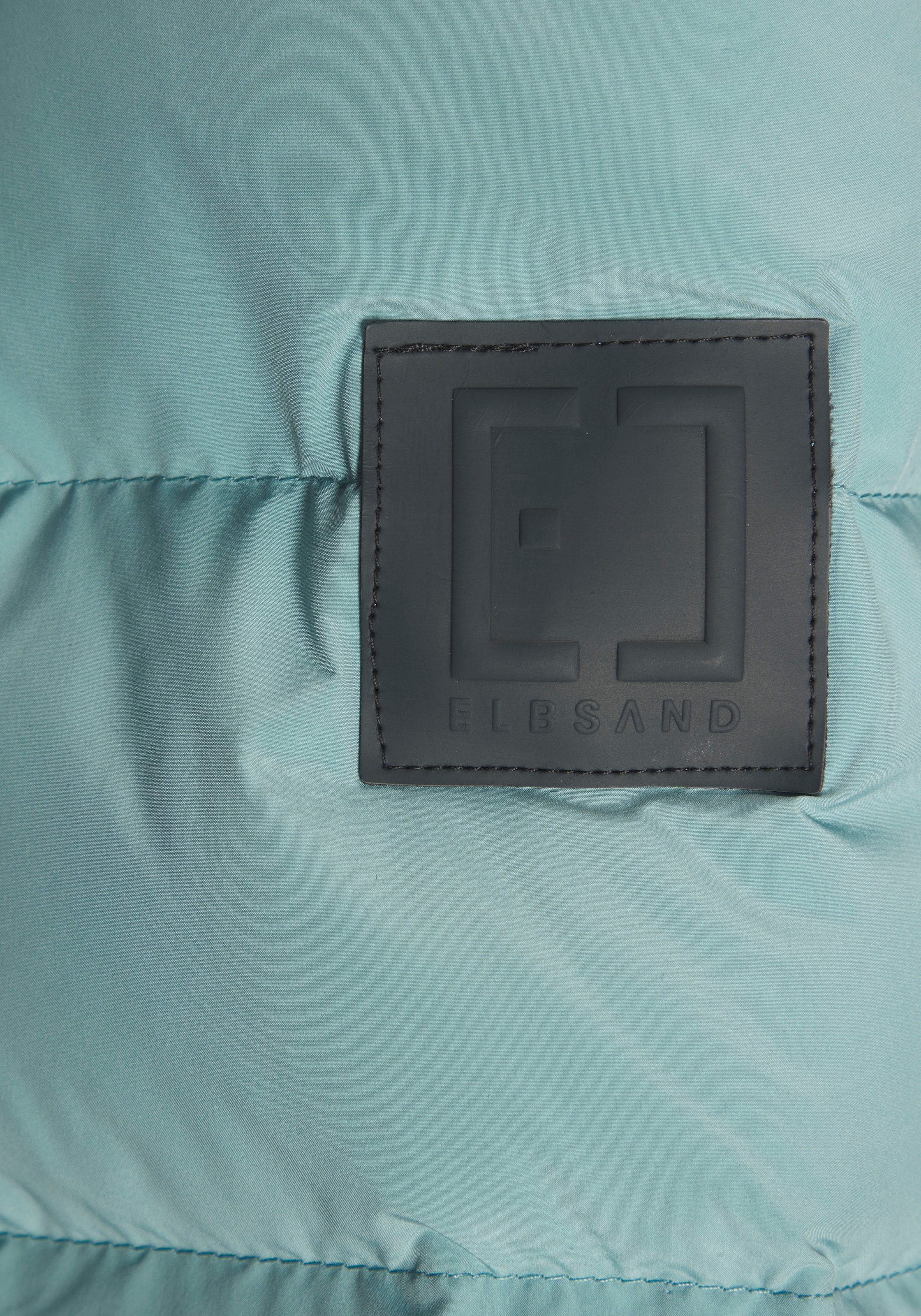 Elbsand Steppjacke mit grossem seitlichen Logo-Print