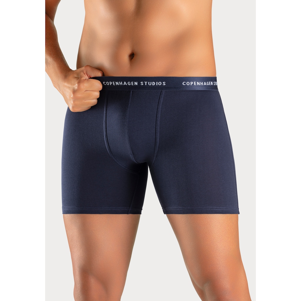 Copenhagen Studios Boxer »Boxershorts für Herren«, (3 St.), mit längerem Bein und Logobund