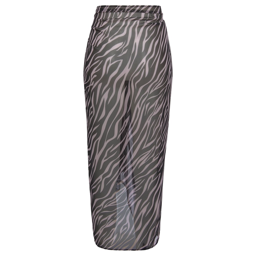 LASCANA Strandrock, mit Zebradruck