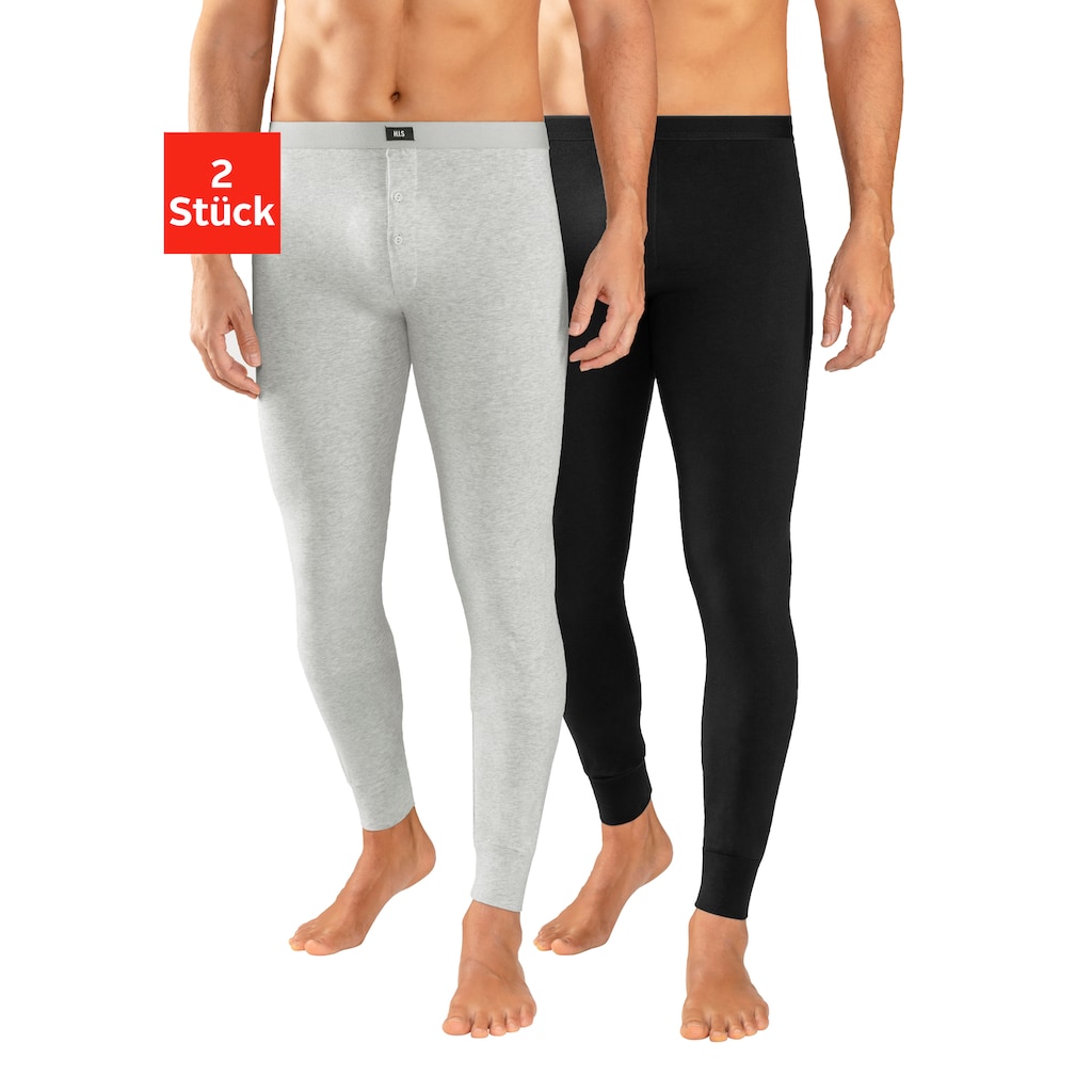 H.I.S Lange Unterhose, (Packung, 2 St.), mit Bündchen am Bein
