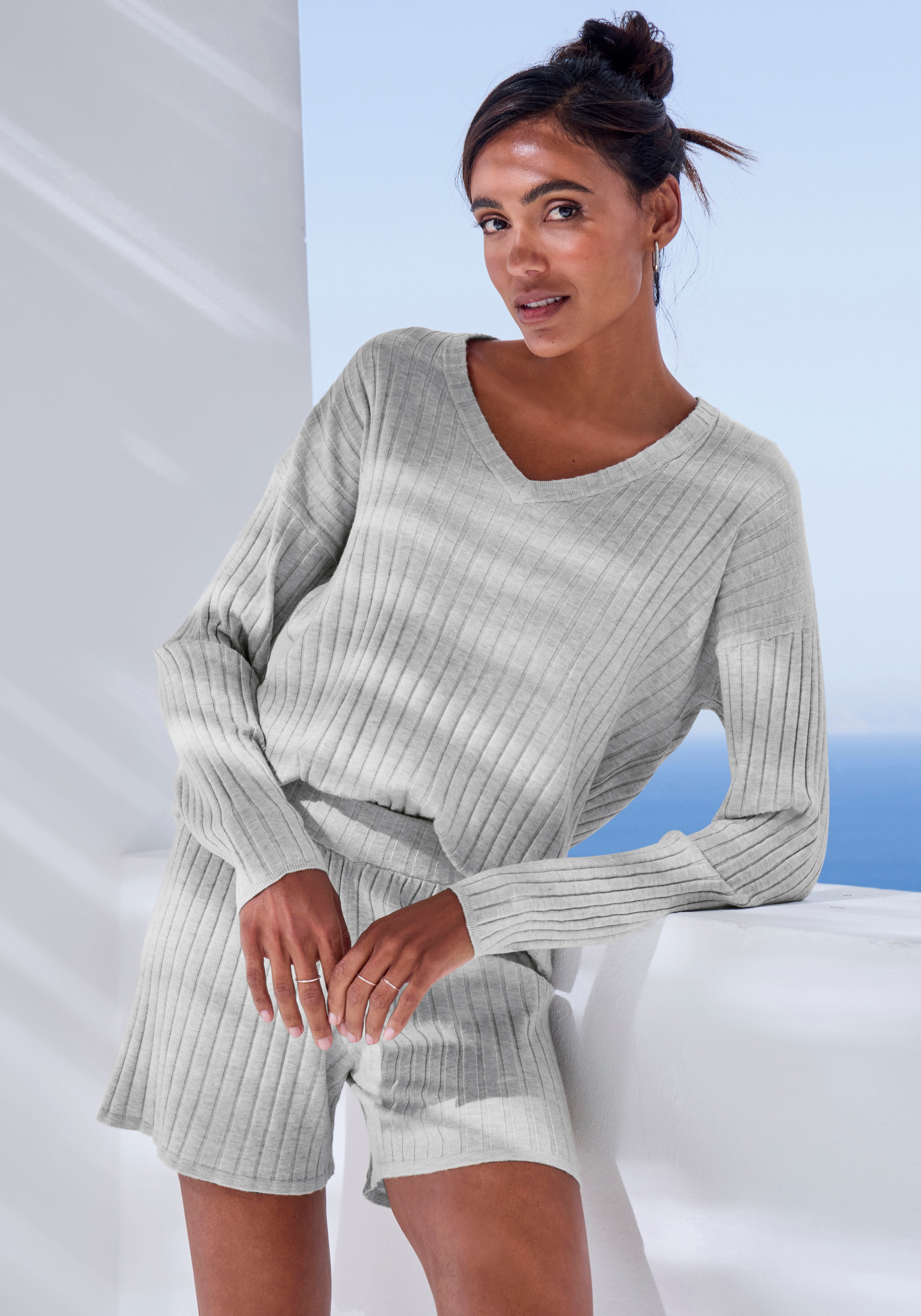 French Connection Strickpullover, mit V-Ausschnitt, Loungewear