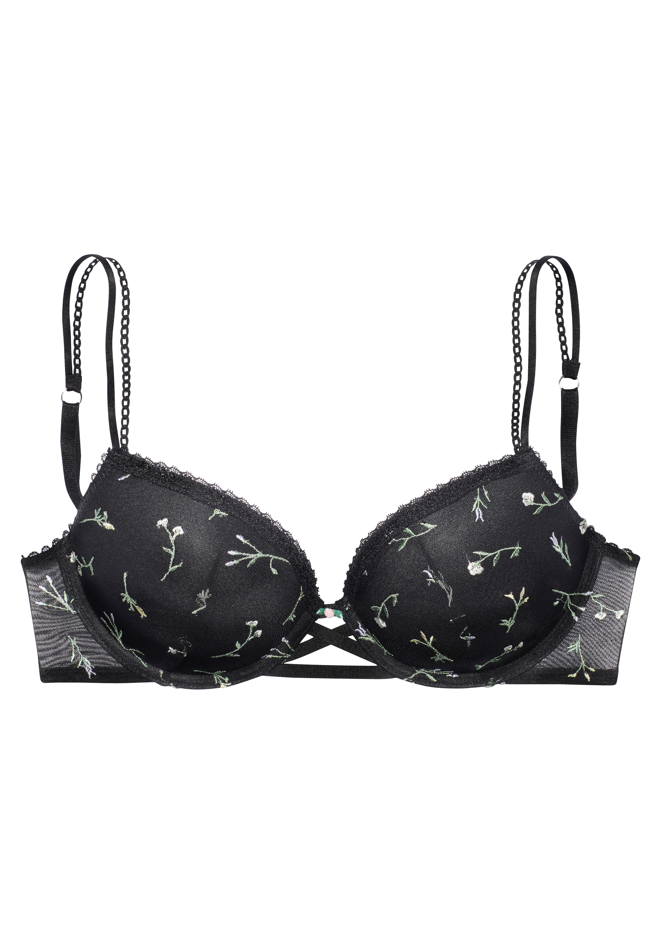 Vivance Push-up-BH »Thea«, mit Blumen aus feiner Stickereispitze, sexy Dessous