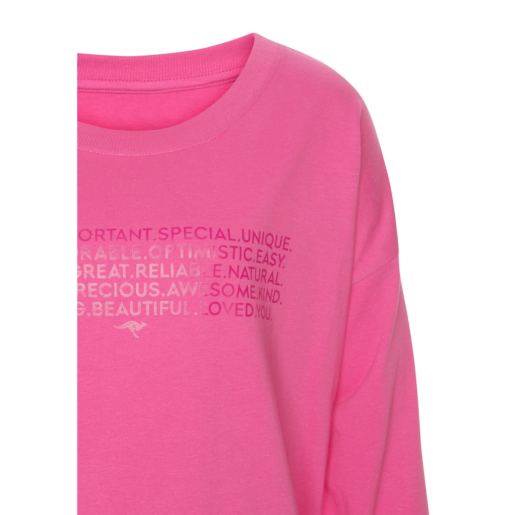 KangaROOS Pyjama, (2 tlg.), mit Slogan-Frontdruck