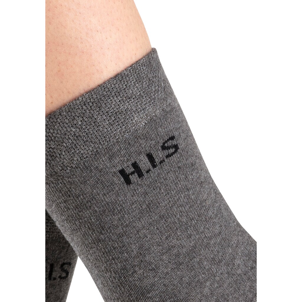 H.I.S Socken, (Packung, 4 Paar), ohne einschneidendes Bündchen