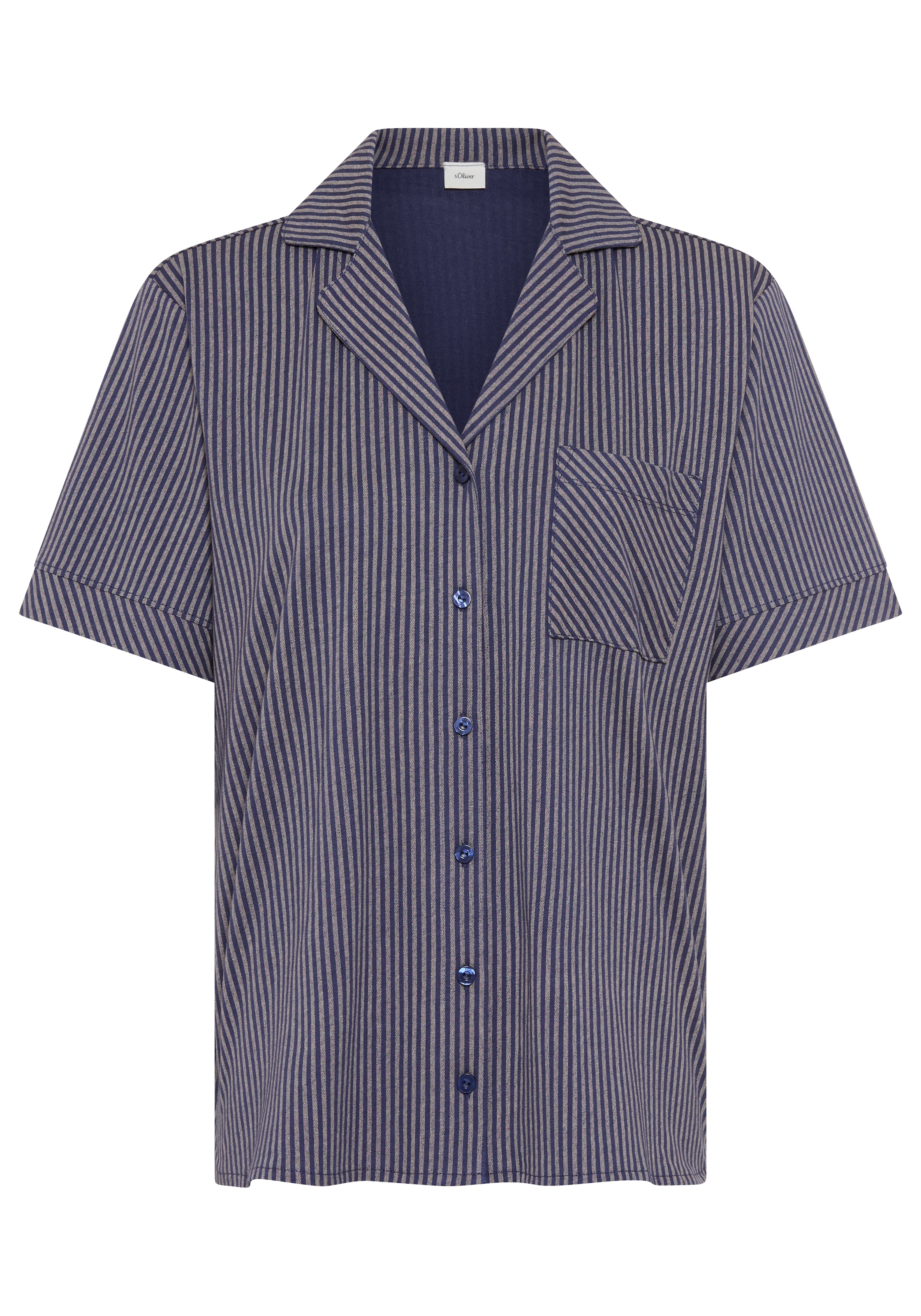 s.Oliver Haut de pyjama 1 avec poche poitrine appliquée