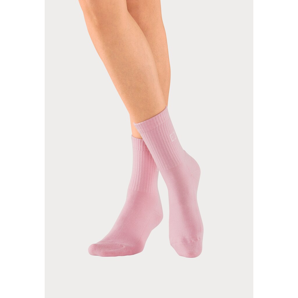 Elbsand Socken, (Packung, 3 Paar), mit Frottee und eingestricktem Markenlogo
