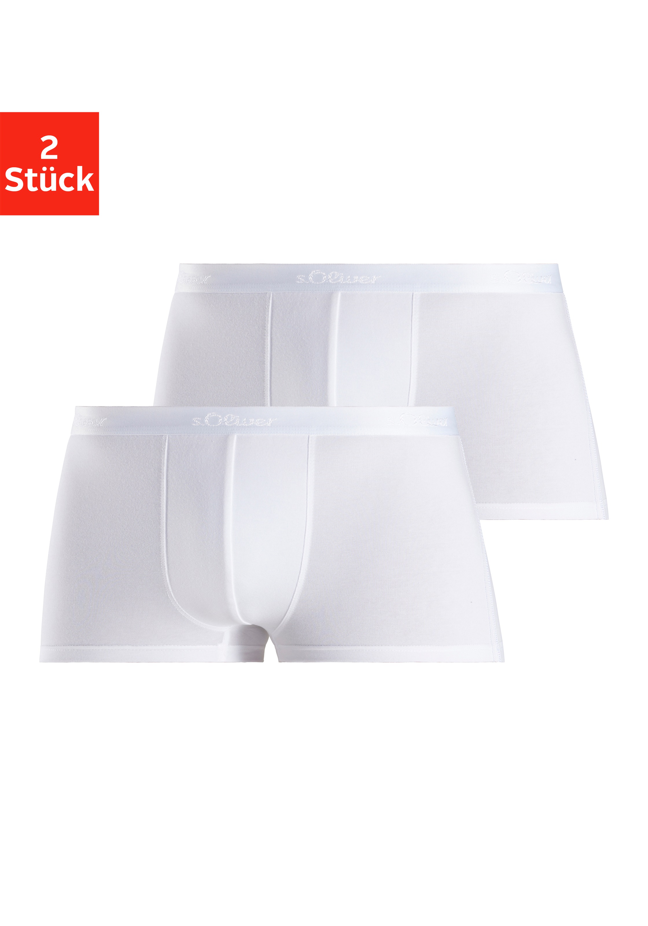 s.Oliver Hipster Packung, 2 Stk. knapp sitzende Boxershorts aus weichem Modal
