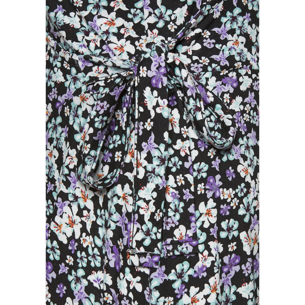 Vivance Jerseykleid, mit Alloverdruck und Bindeband, Wickelkleid, Sommerkleid