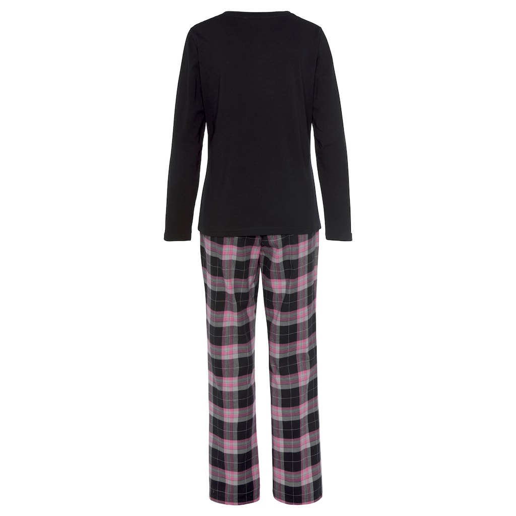 Vivance Dreams Pyjama, (2 tlg.), aus kuschelig weichem Flanell
