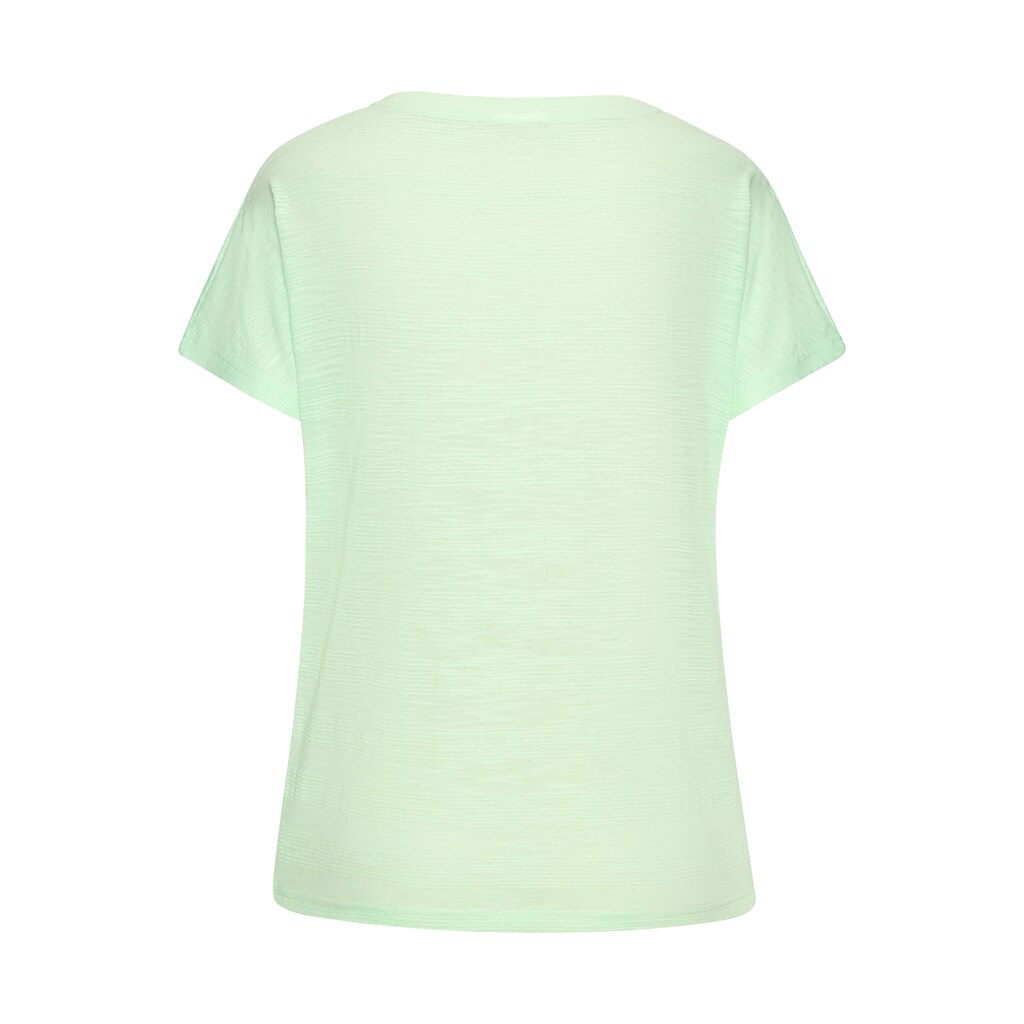 Vivance T-Shirt »mit modischer Strukturoptik«, (2er-Pack), aus pflegeleichter Qualität mit Baumwolle