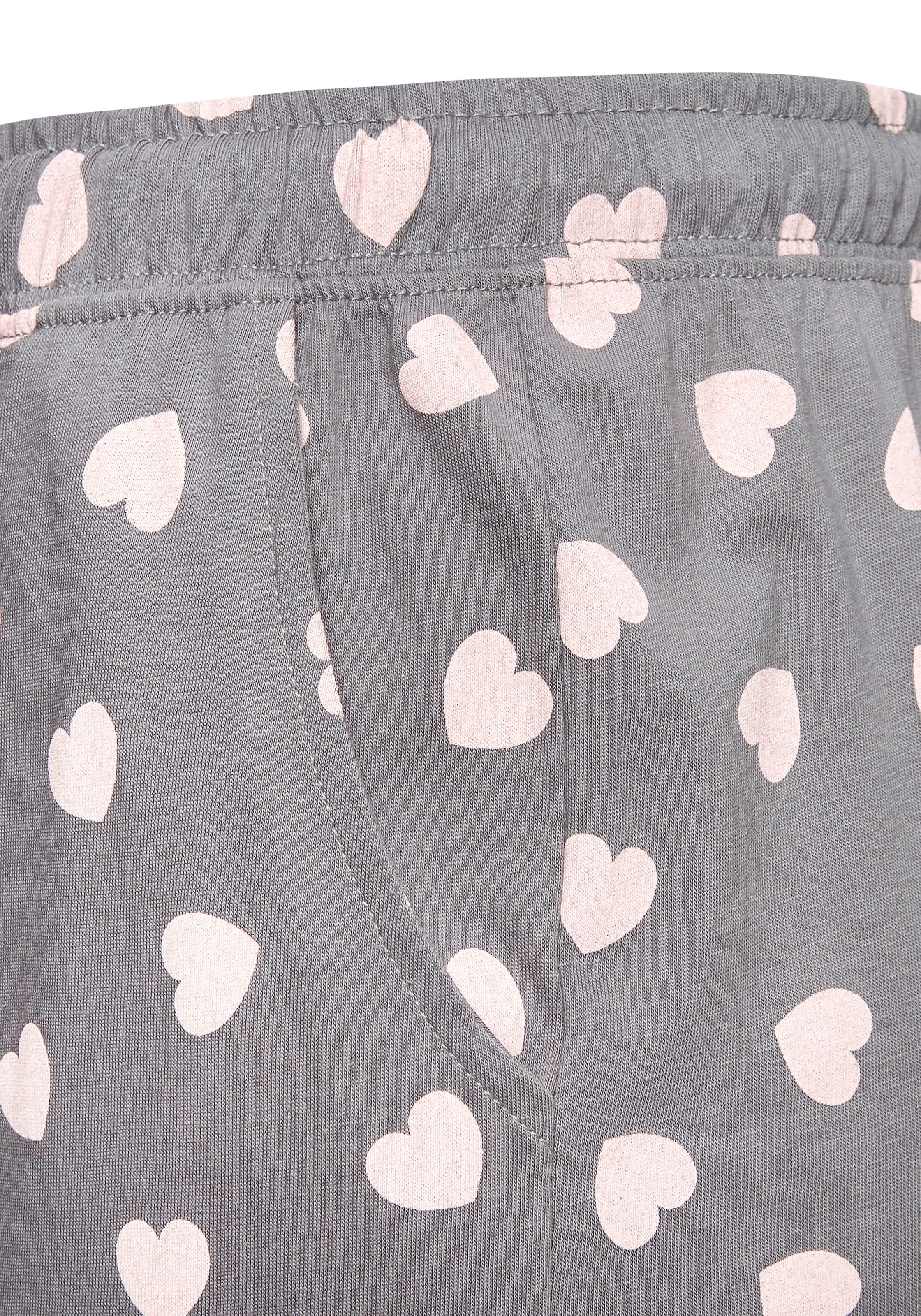 Vivance Dreams Pyjama Spar-Set, 4 Stk. tlg., mit süssem Herzmuster