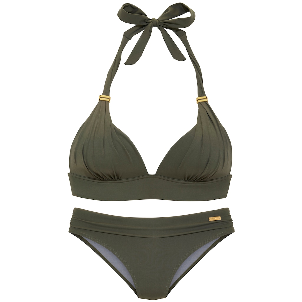 LASCANA Triangel-Bikini »Toni«, mit goldfarbenen Accessoires