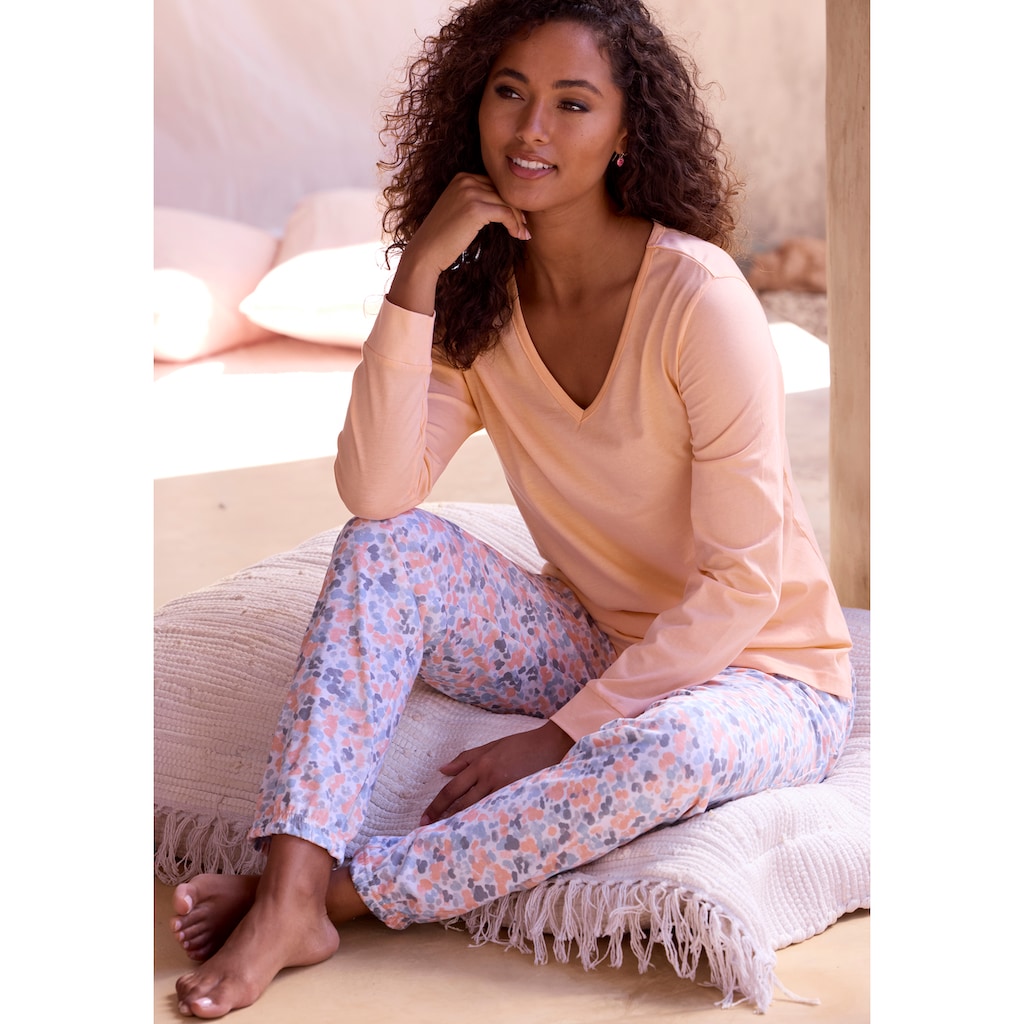 Vivance Dreams Pyjamahose, mit schönem Alloverdruck