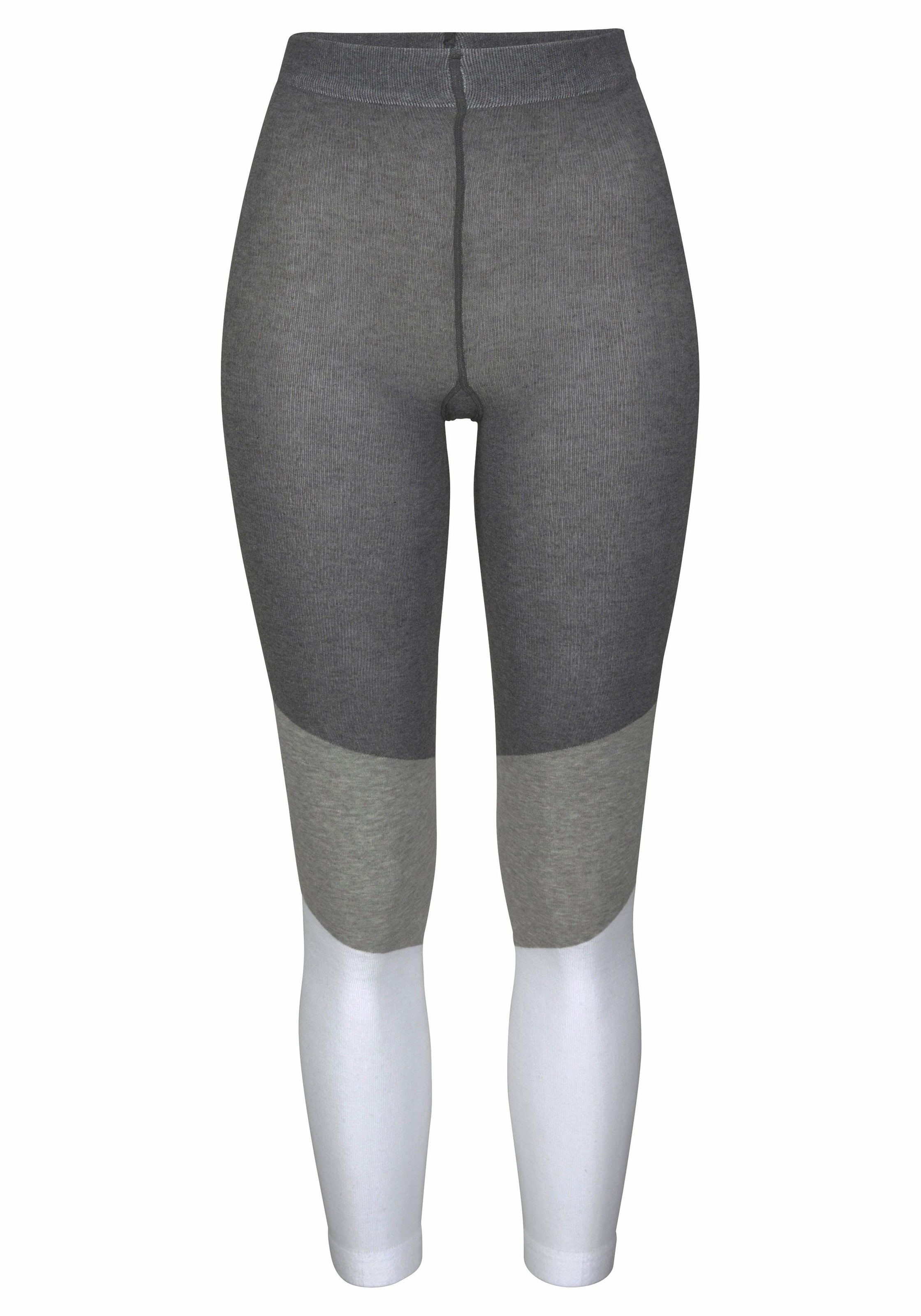 Bench. Strickstrumpfleggings "Damen, Teenie" Packung, Strickstrumpfhose ohne Fuss im sportiven Colorblockdesign