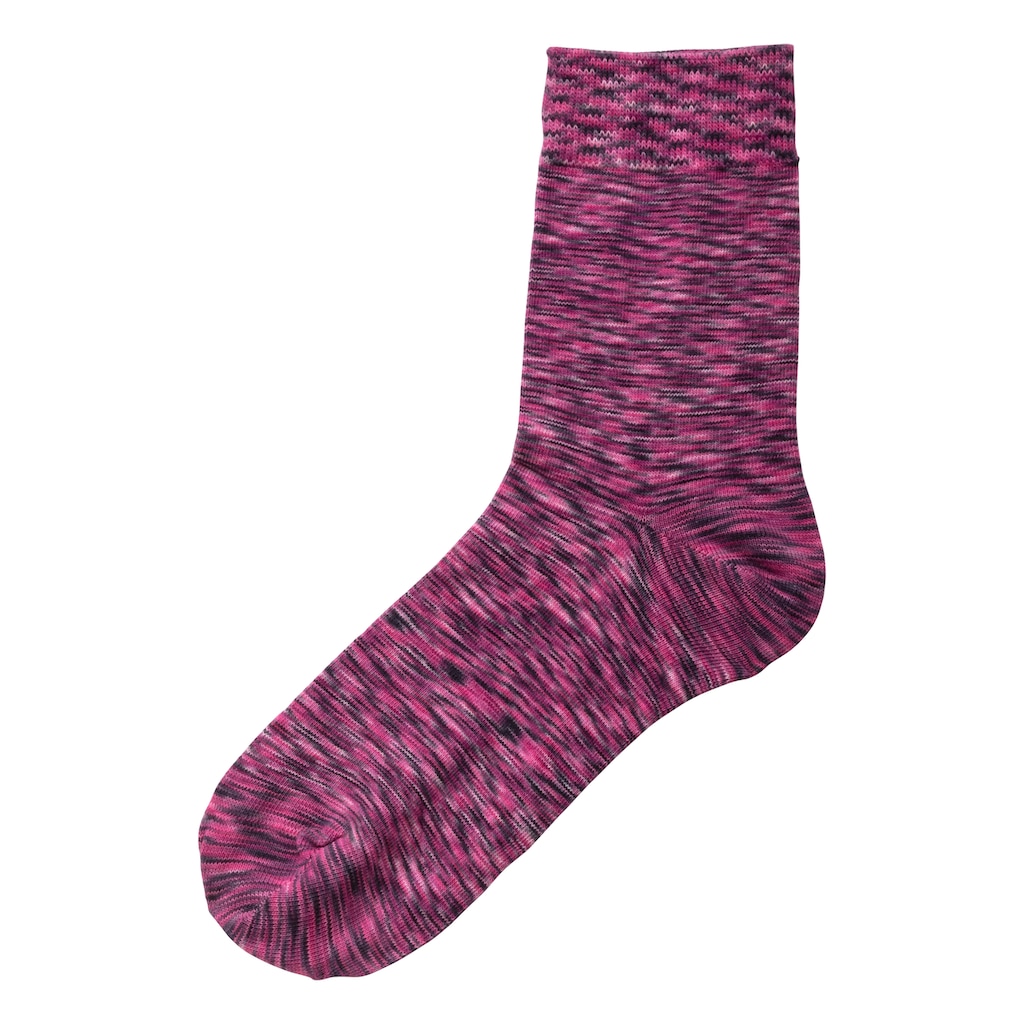 H.I.S Freizeitsocken, (Packung, 6 Paar), mit farbigem Garn