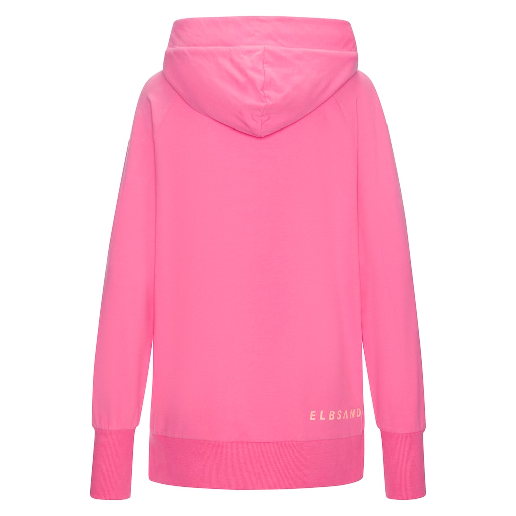 Elbsand Kapuzensweatshirt »Svana«, mit Logoprint, bequemer Hoodie, seitliche Schlitze