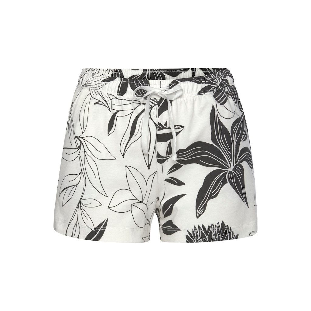 LASCANA Schlafshorts, mit floralem Druck