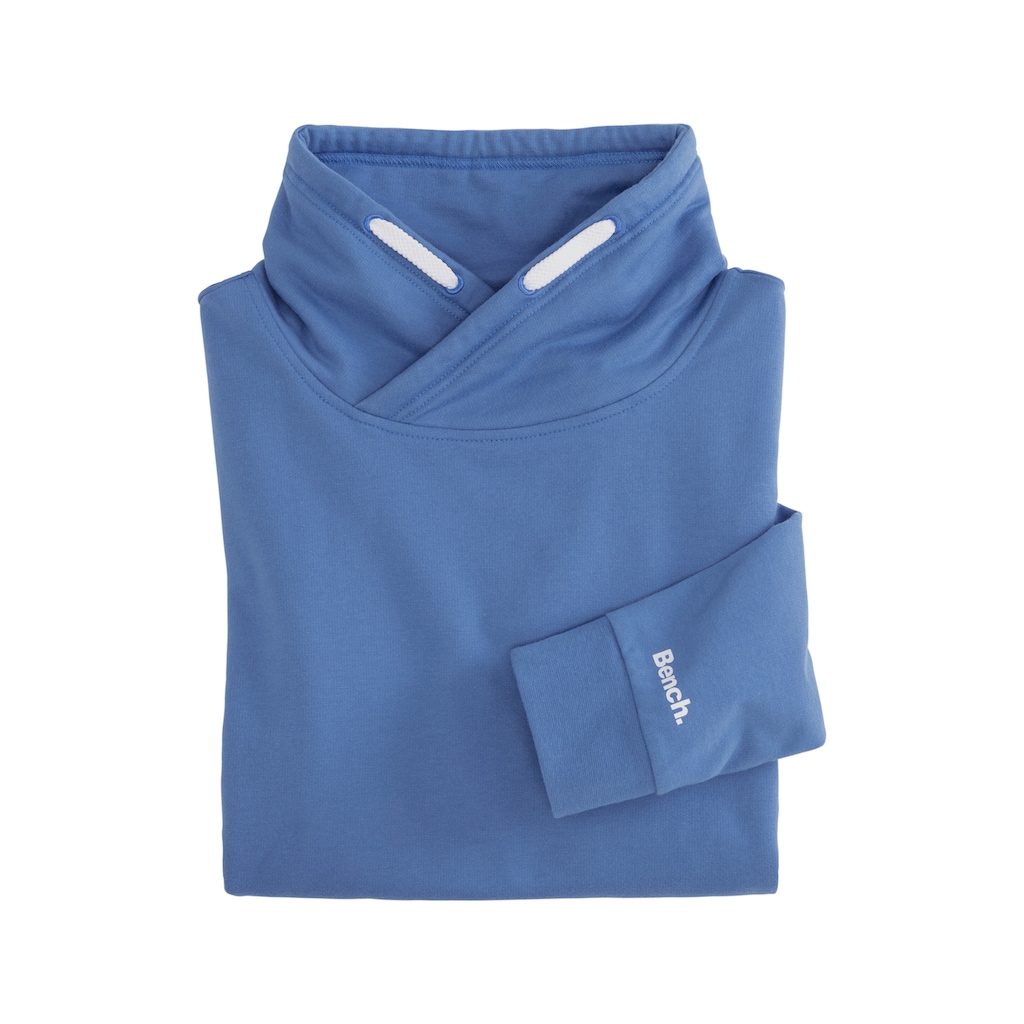 Bench. Loungewear Sweatshirt, mit grossem Stehkragen aus einer Baumwollmischung