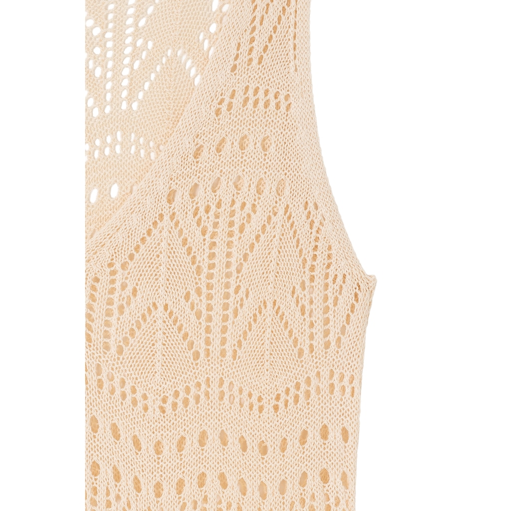 s.Oliver Strickkleid, in Maxilänge, leicht transparentes Strandkleid