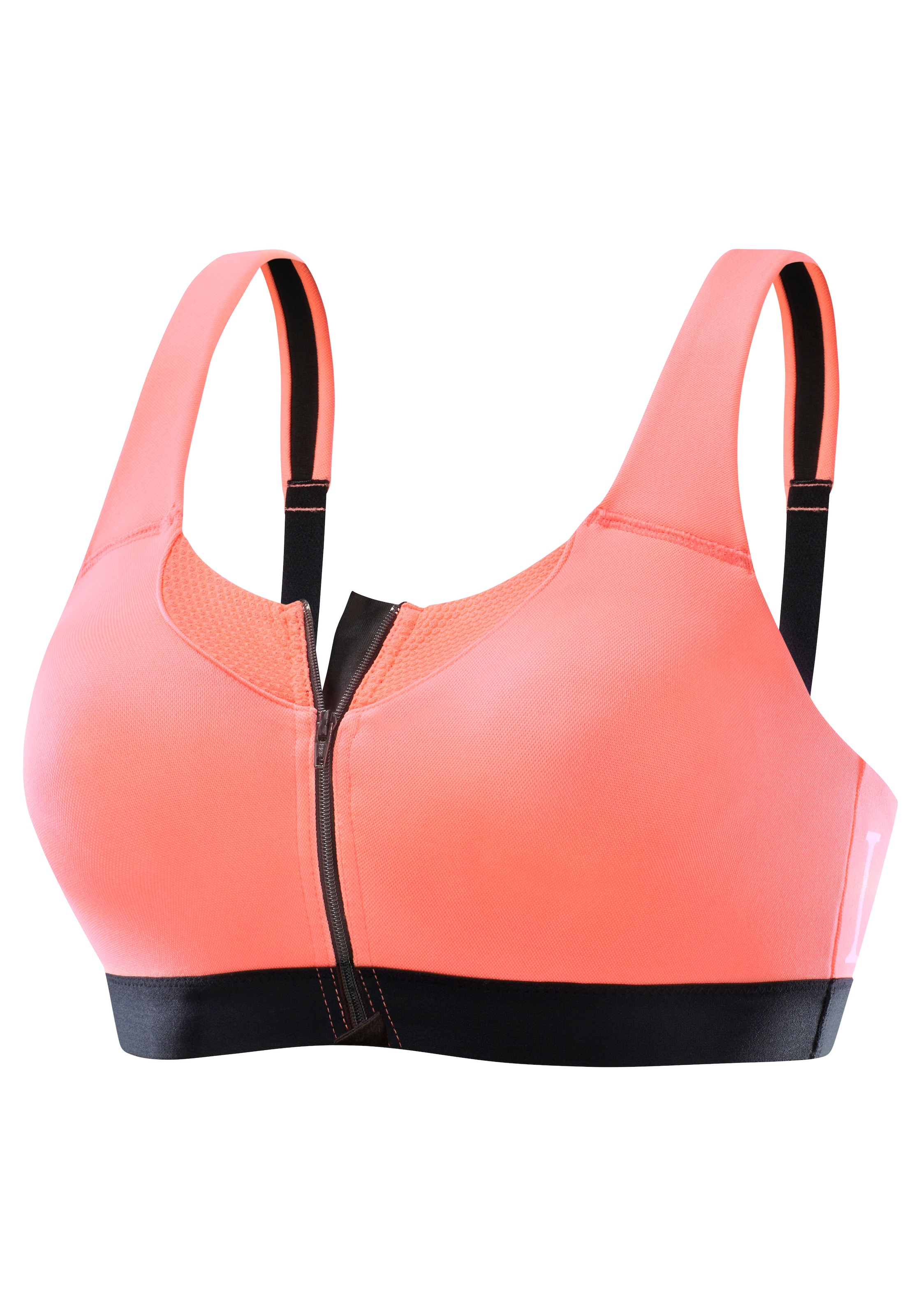 LASCANA ACTIVE Soutien-gorge de sport sans armature, avec fermeture éclair & larges bretelles